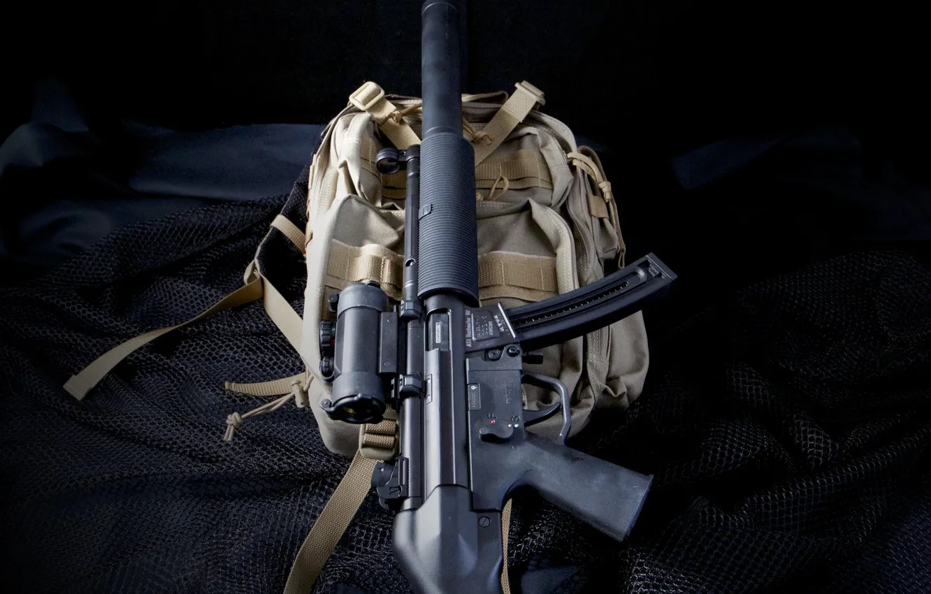 Photo wallpaper weapons, the gun, Heckler &ampamp; Koch, MP5SD