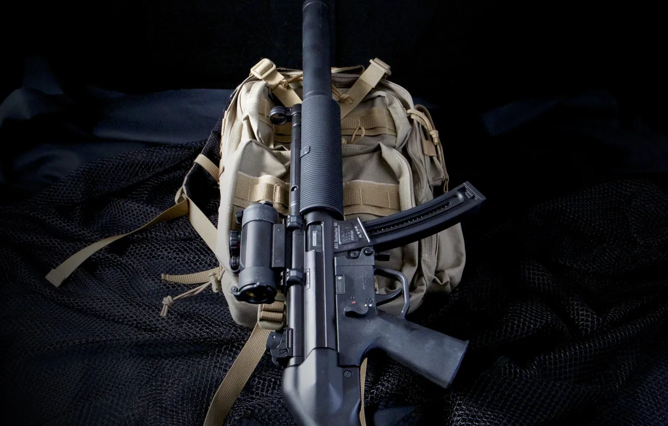 Photo wallpaper weapons, the gun, Heckler &amp; Koch, MP5SD