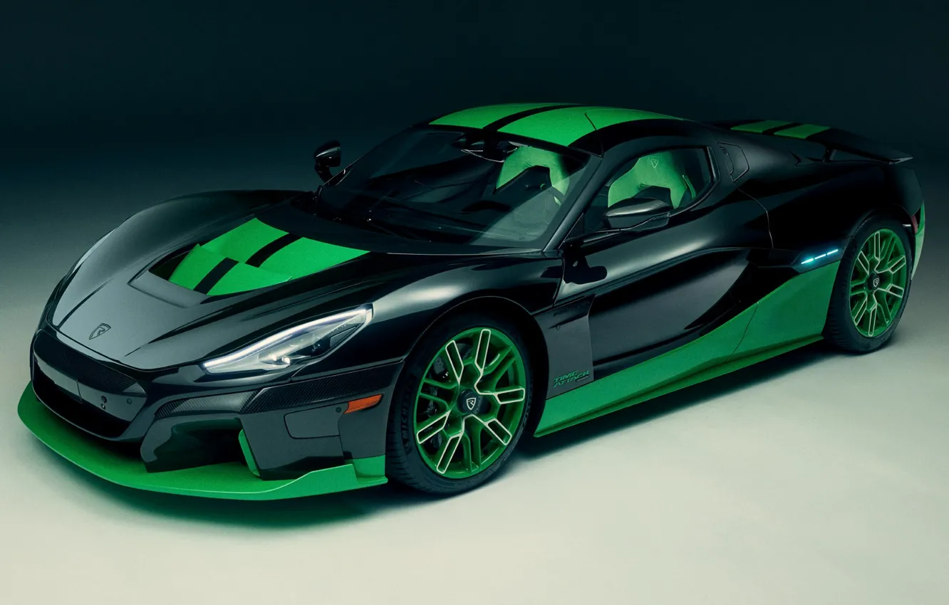 Photo wallpaper hypercar, Time Attack, 2023, Rimac Refrigerator, Rimac Nevera Time Attack, electric car