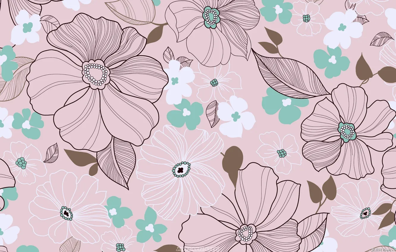Photo wallpaper flowers, background, gently