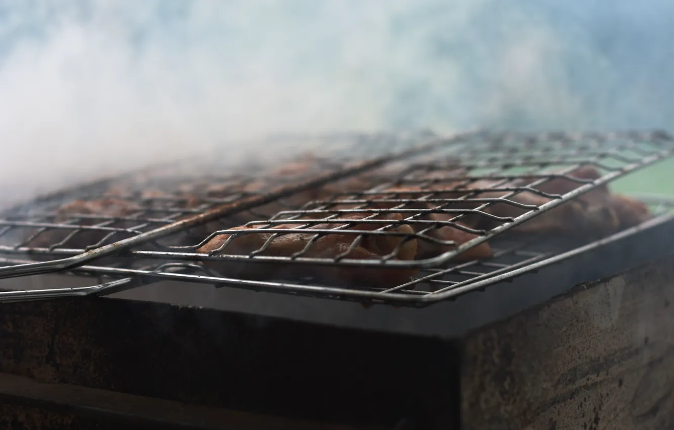 Photo wallpaper macro, smoke, food