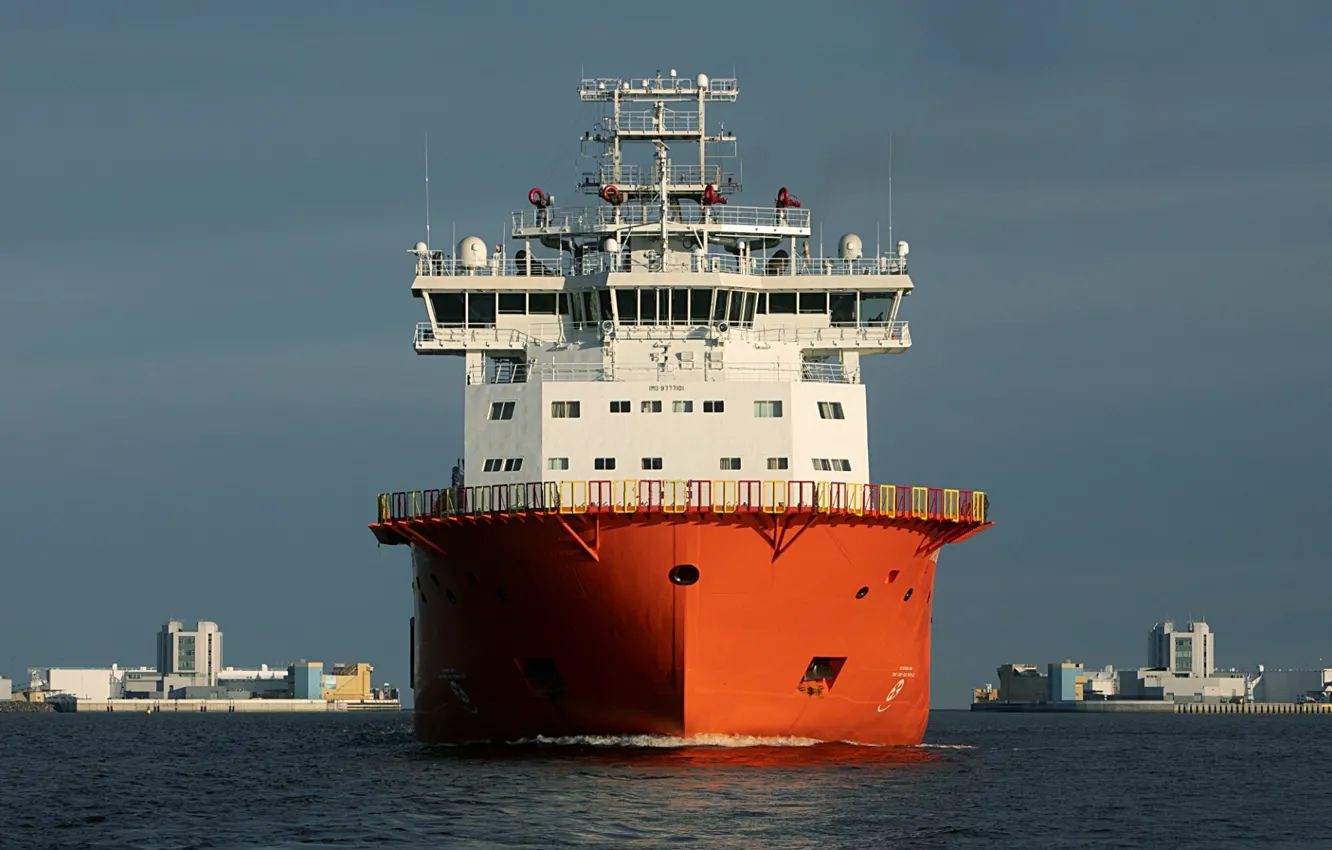 Photo wallpaper sea, ship, icebreaker