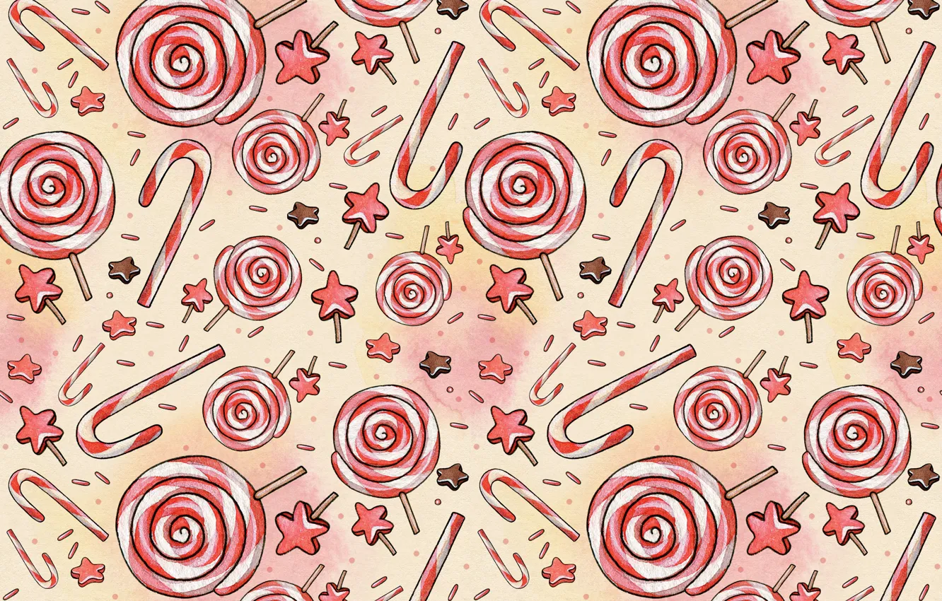 Photo wallpaper pattern, pattern, lollipops, pattern, seamless, Floral, seamless