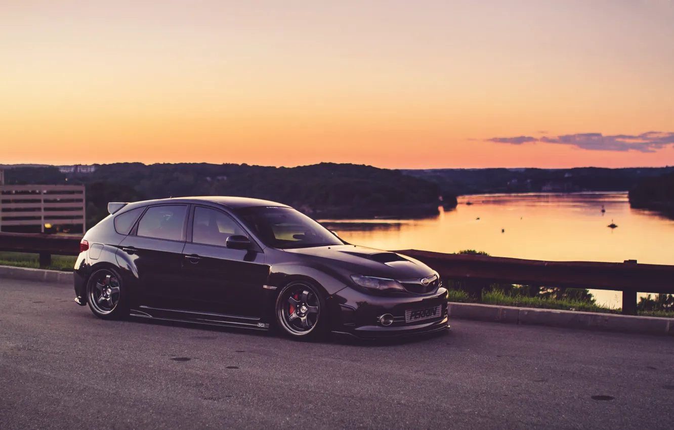 Photo wallpaper car, subaru, impreza, tuning, sti