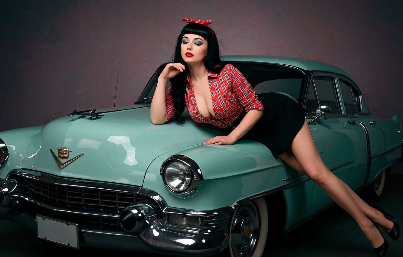 Photo wallpaper auto, girl, art, wallpaper, girl, auto, art, pin up