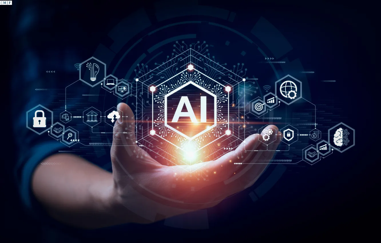 Photo wallpaper network, brain, engineer, artificial, neural, expert