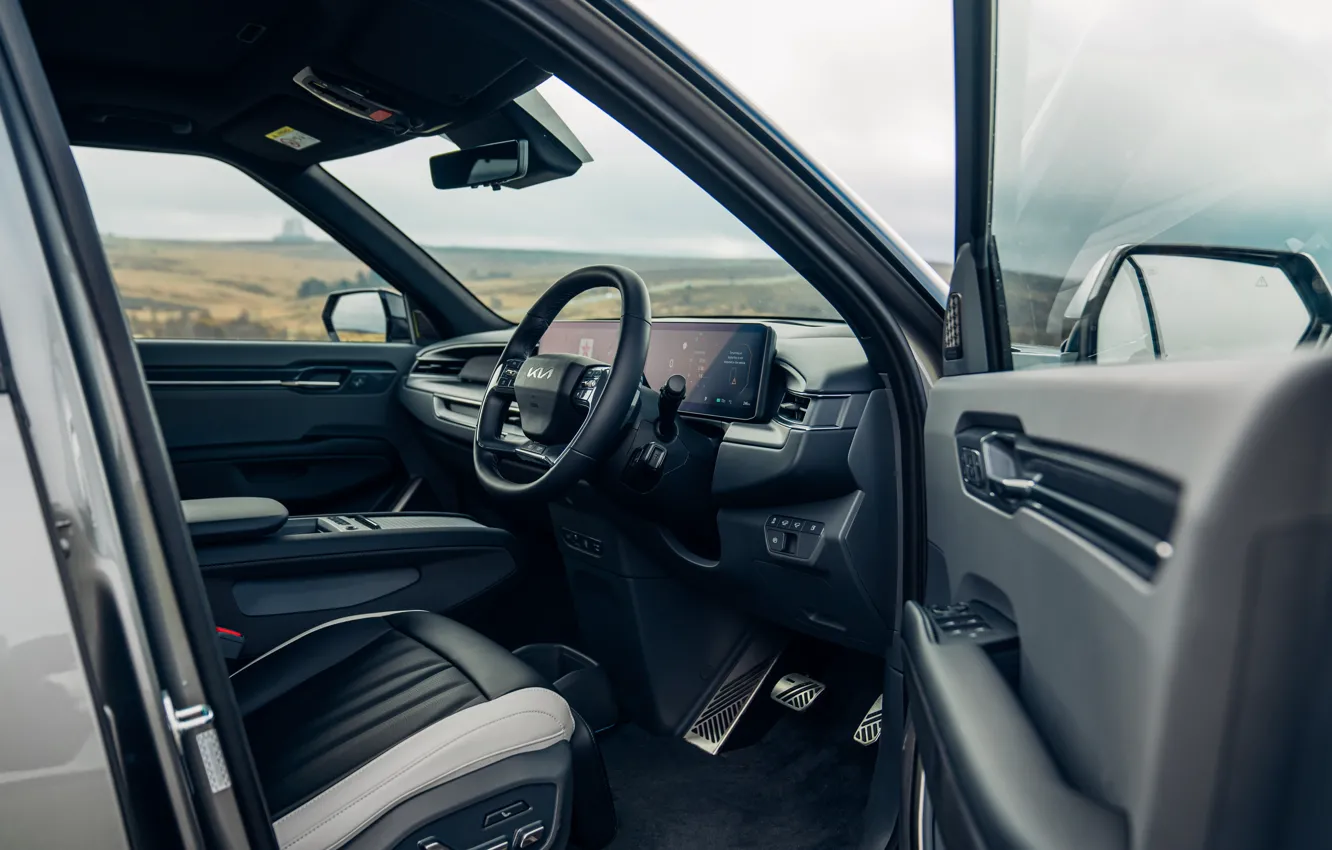 Photo wallpaper Kia, Car Interior, EV9, Kia EV9 GT-Line S 7-seat
