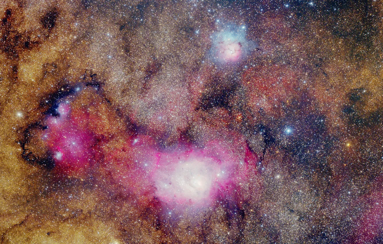 Photo wallpaper space, stars, nebula, Laguna, constellation, NGC 6523