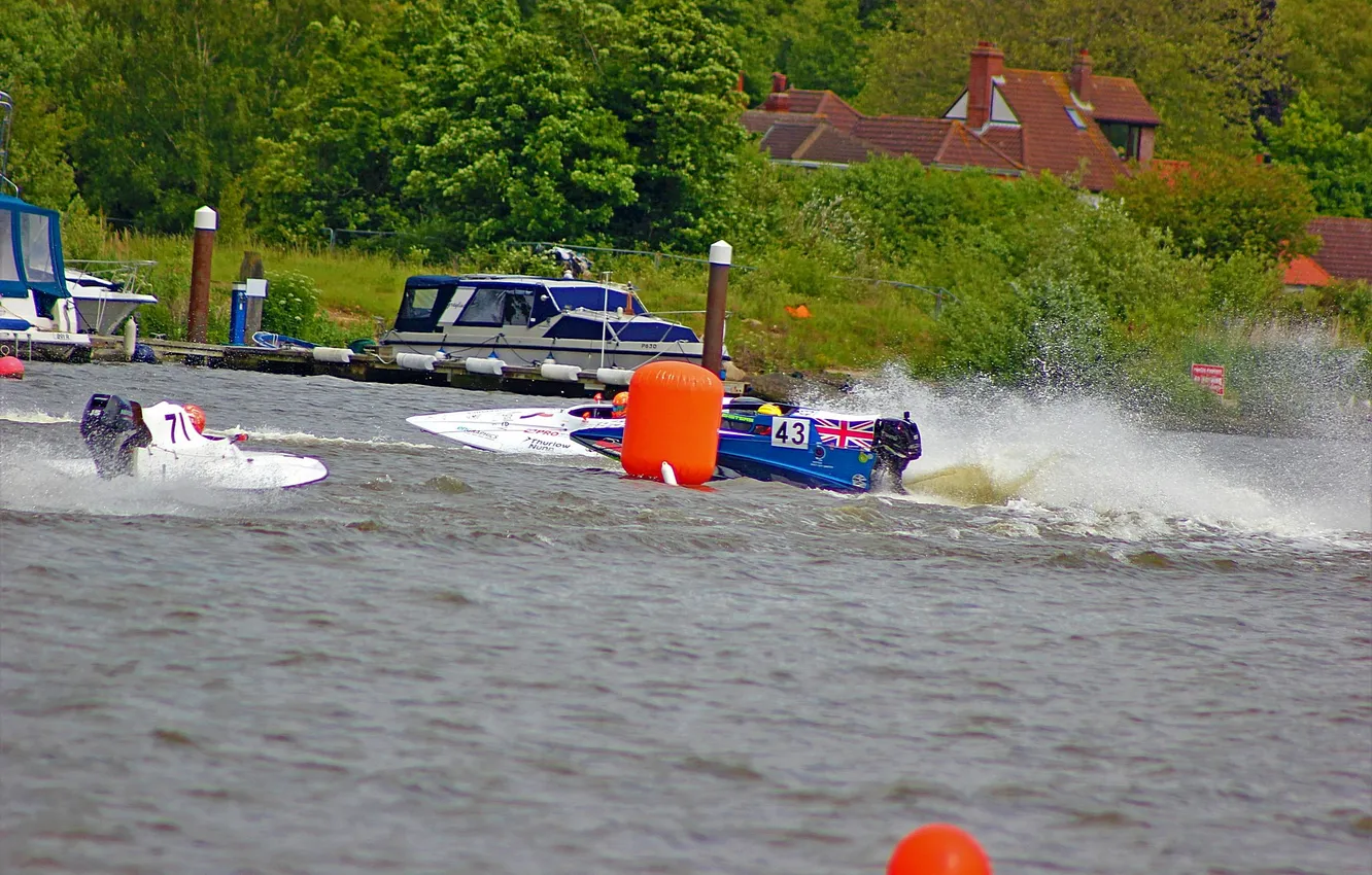 Photo wallpaper race, boat, speed