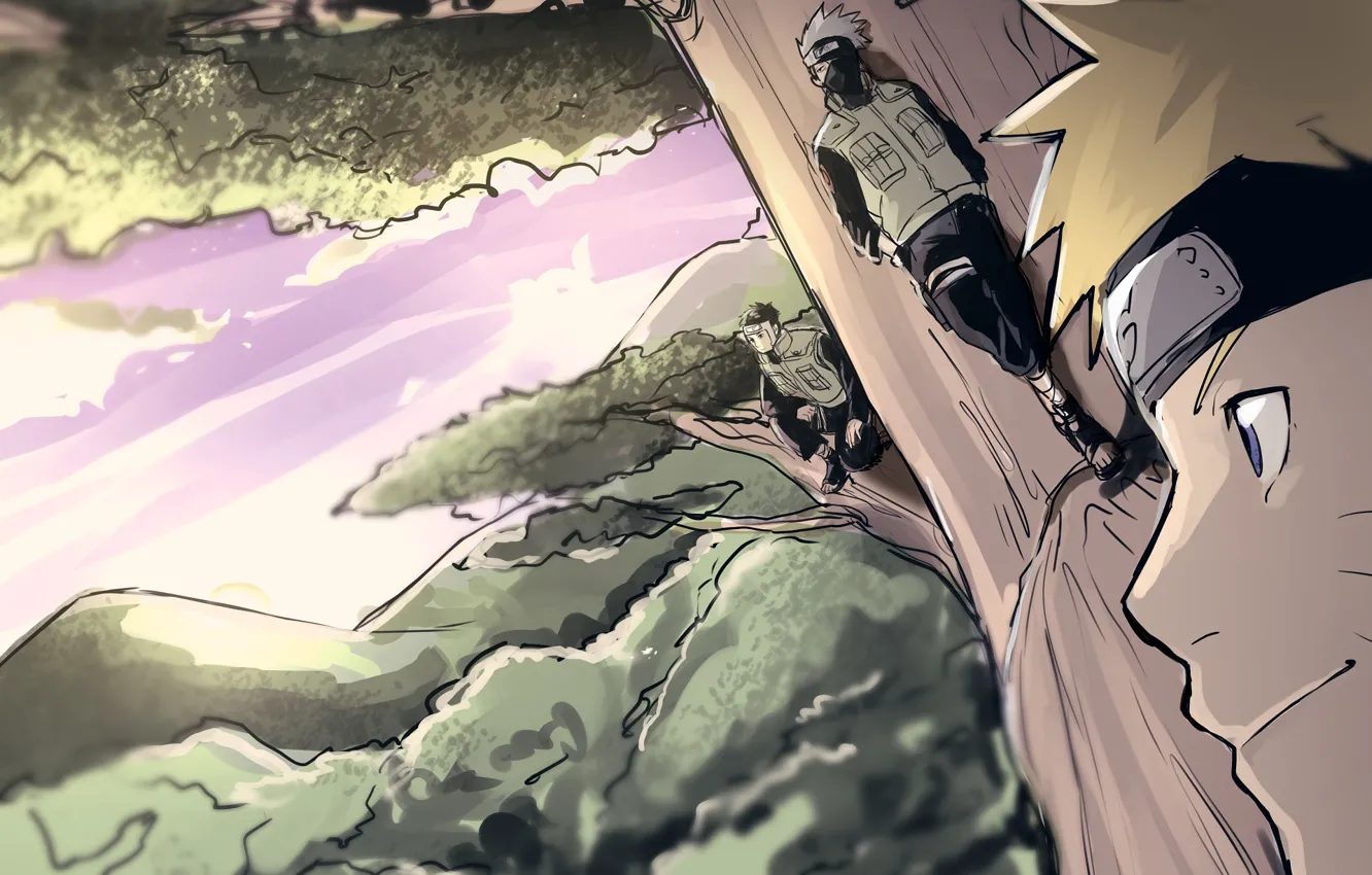 Photo wallpaper Naruto, Naruto, Naruto Uzumaki, Yamato, Kakashi Hatake