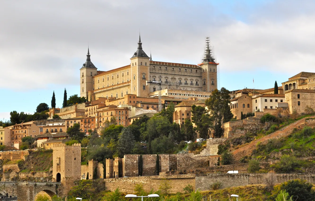 Photo wallpaper castle, Spain, Spain, Castles, Alcazar Toledo