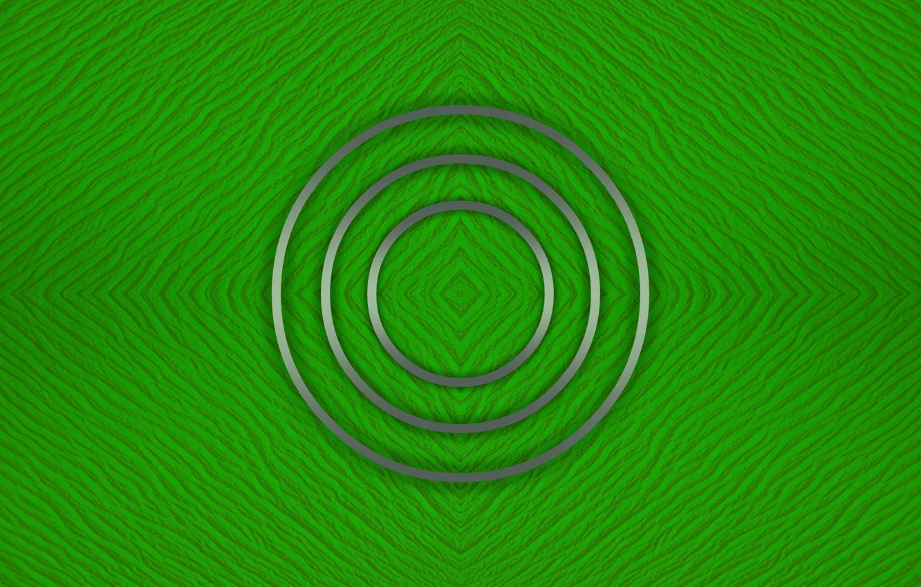 Photo wallpaper circles, green, background, texture