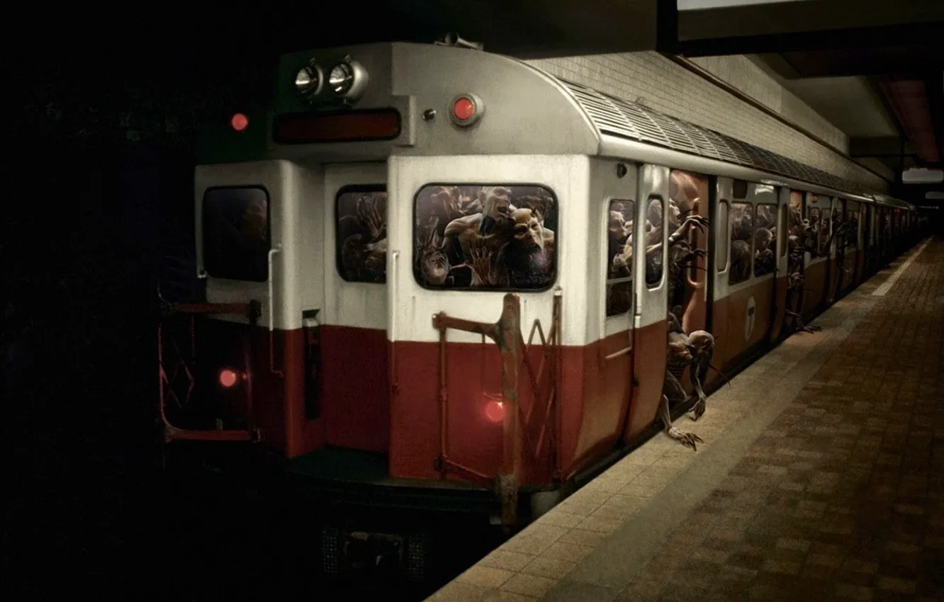 Photo wallpaper metro, Monsters, Peron, Subway
