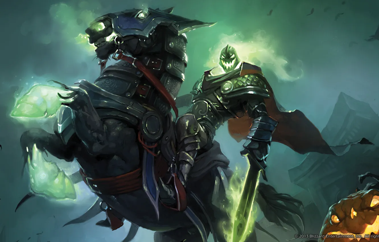 Photo wallpaper horse, World of Warcraft, The Hallows end, the headless horseman