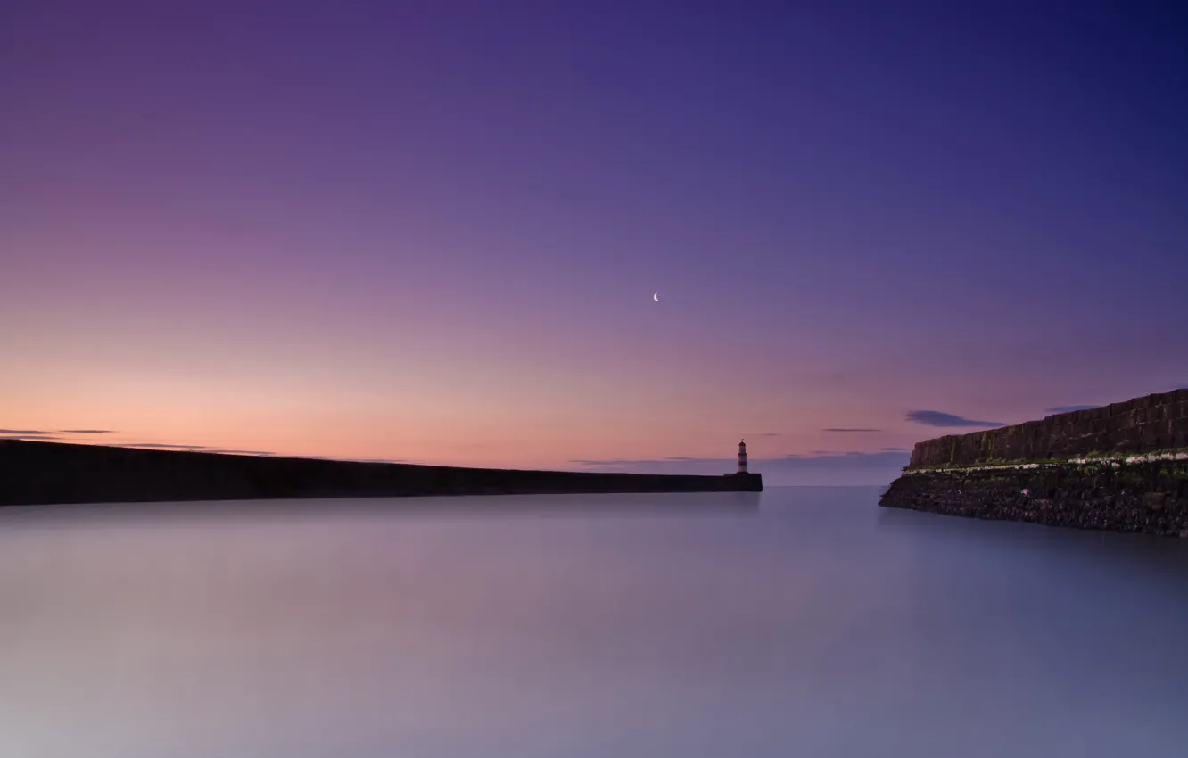 Photo wallpaper sea, landscape, England, Seaham
