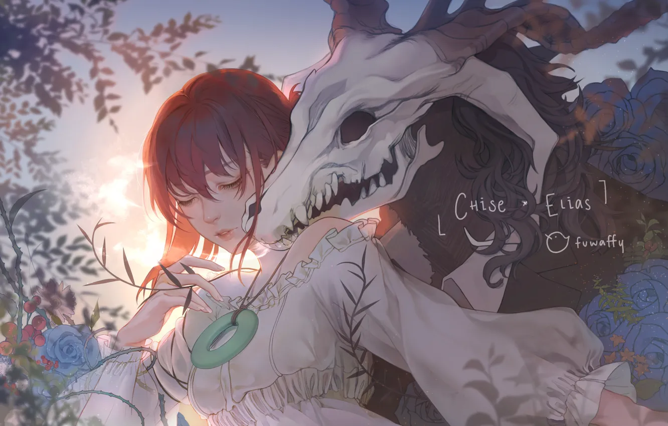 Photo wallpaper Fanart, Mahou Tsukai no Yome, Fuwaffy, Pixiv, The Ancient Magus' Bride, Elias Ainsworth, Hatori Chise, …