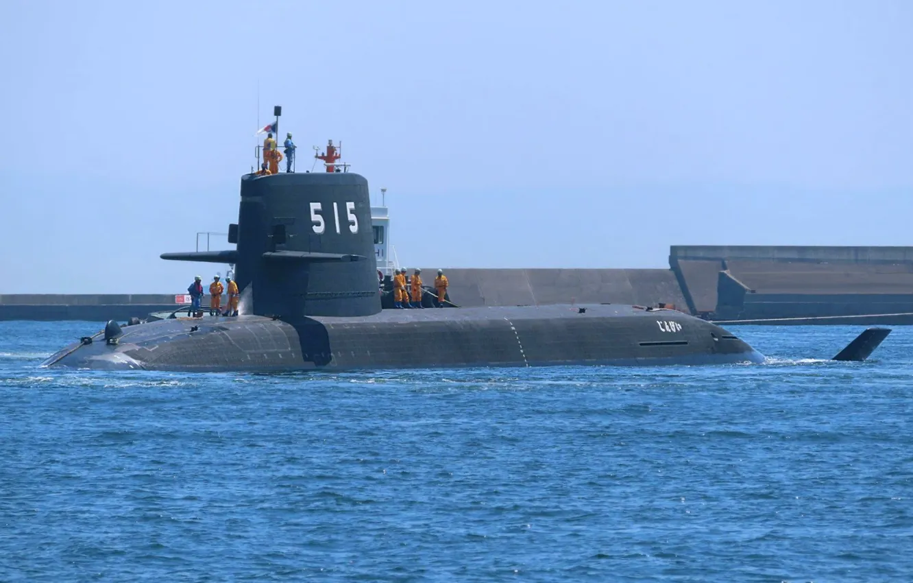 Photo wallpaper Japan, submarine, Jingei, SS 515