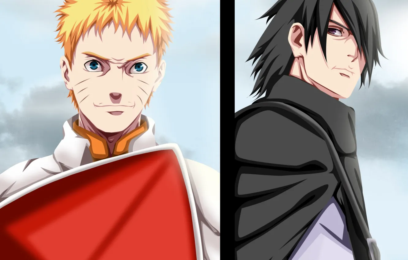 Photo wallpaper guy, Naruto, Naruto, Sasuke Uchiha, Naruto Uzumaki