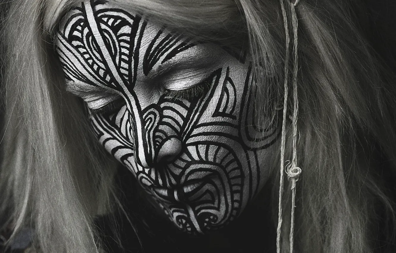 Photo wallpaper girl, creative, Tattoo, ethnicity, Indian, Fever Ray