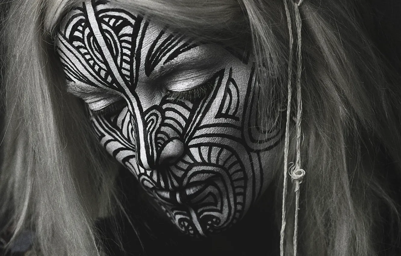 Photo wallpaper girl, creative, tattoo, ethnicity, Indian, Fever Ray