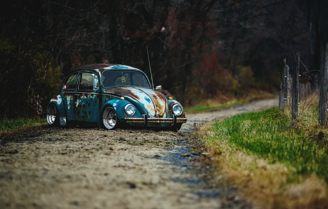 Photo wallpaper car, rat rod, volkswagen beetle