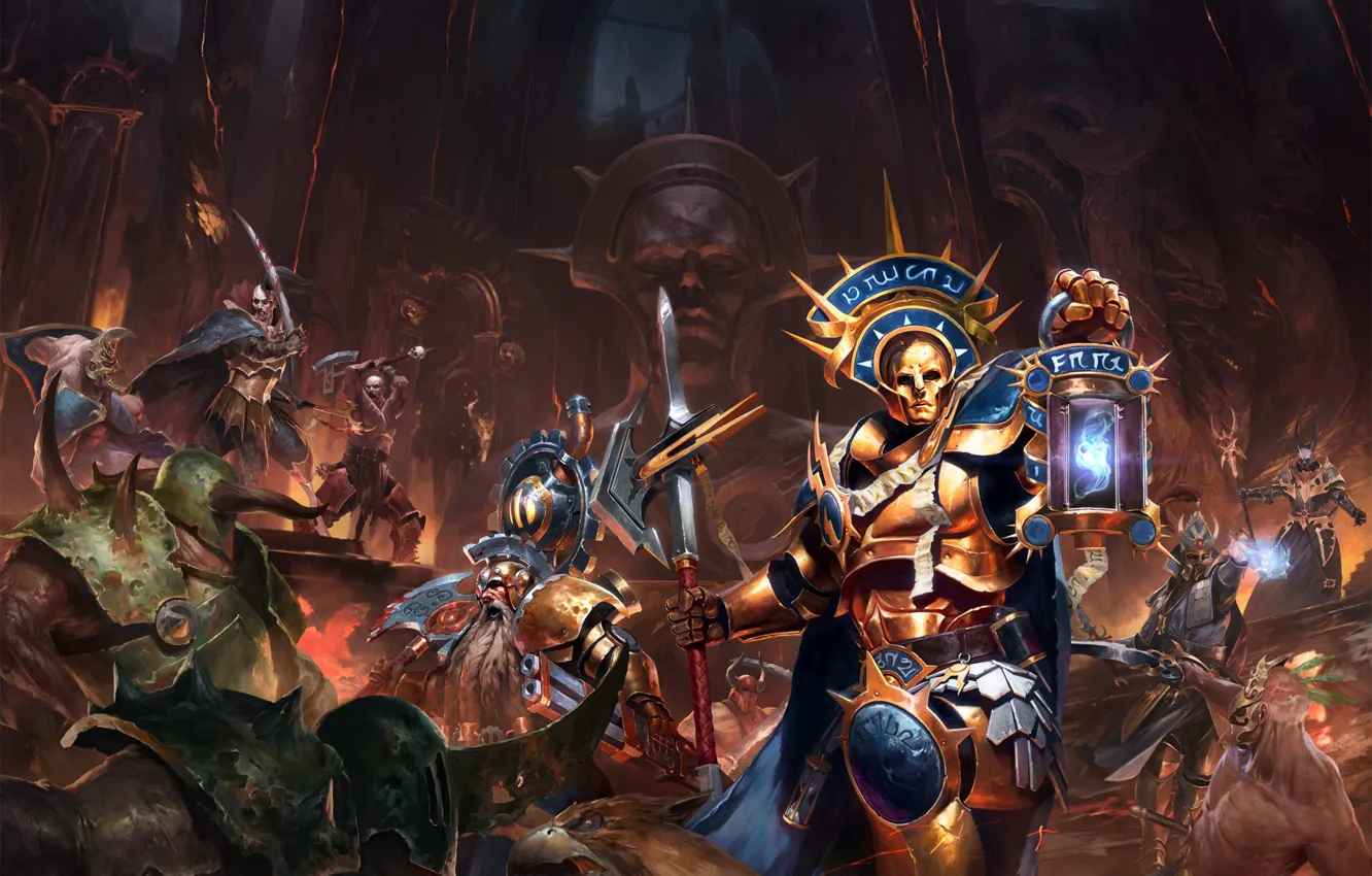 Photo wallpaper warriors, Warhammer 40 000, Shadows over Hammerhal