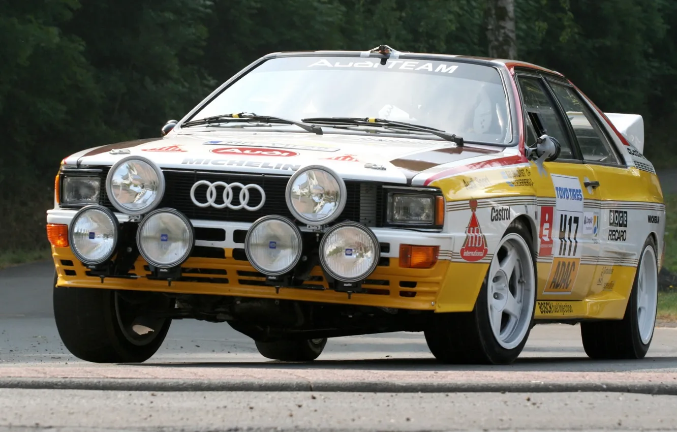 Photo wallpaper background, Audi, Audi, the front, Quattro, Group B, Quattro, Rally car