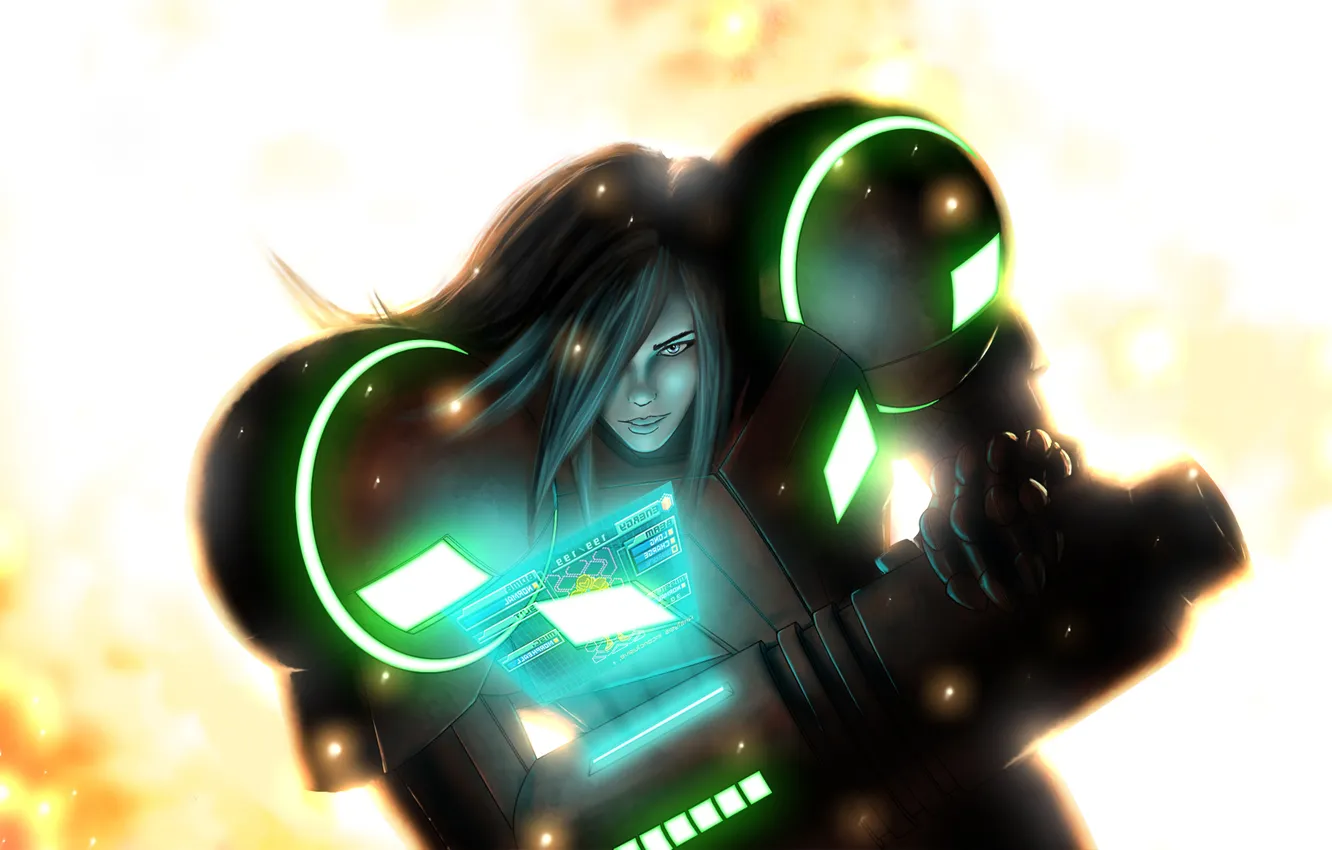 Photo wallpaper pearls, Samus Aran, Metroid
