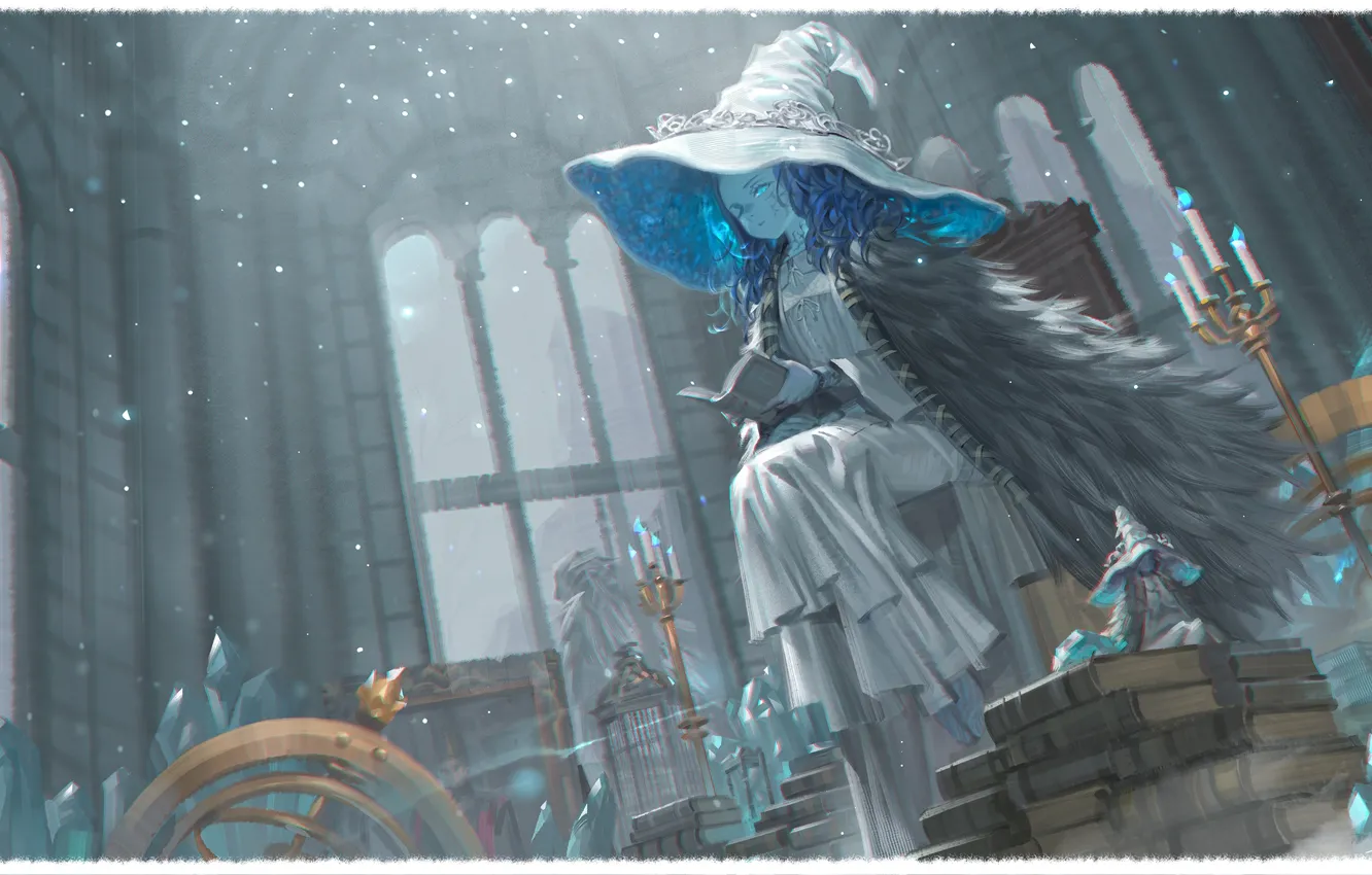 Photo wallpaper girl, book, witch, Elden Ring, Ranni The Witch