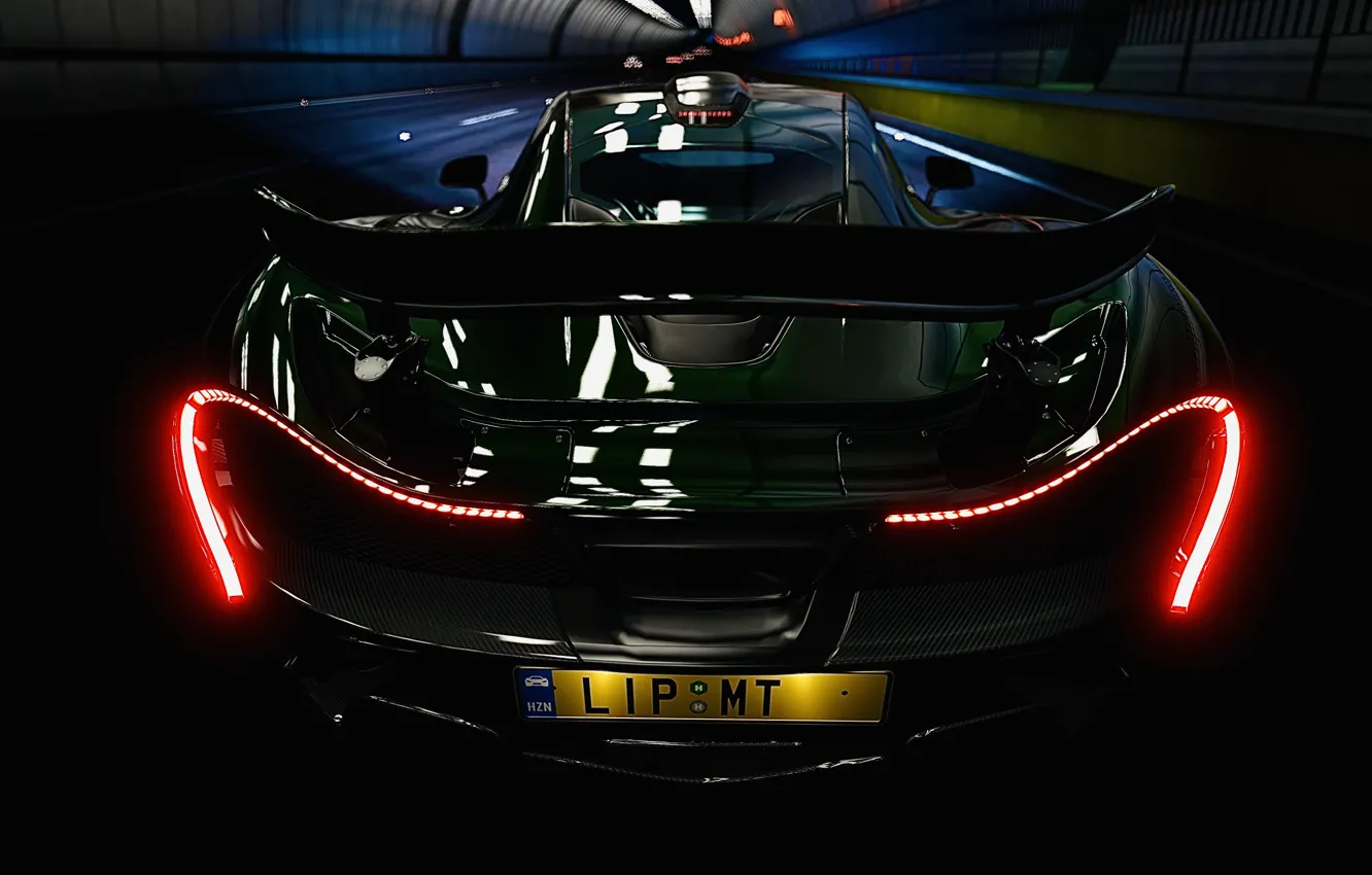 Photo wallpaper lights, McLaren, HDR, game, tunnel, McLaren P1, UHD, P1