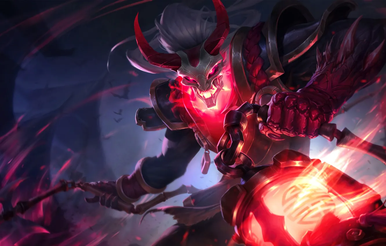 Photo wallpaper the demon, League of Legends, League Of Legends, Thresh