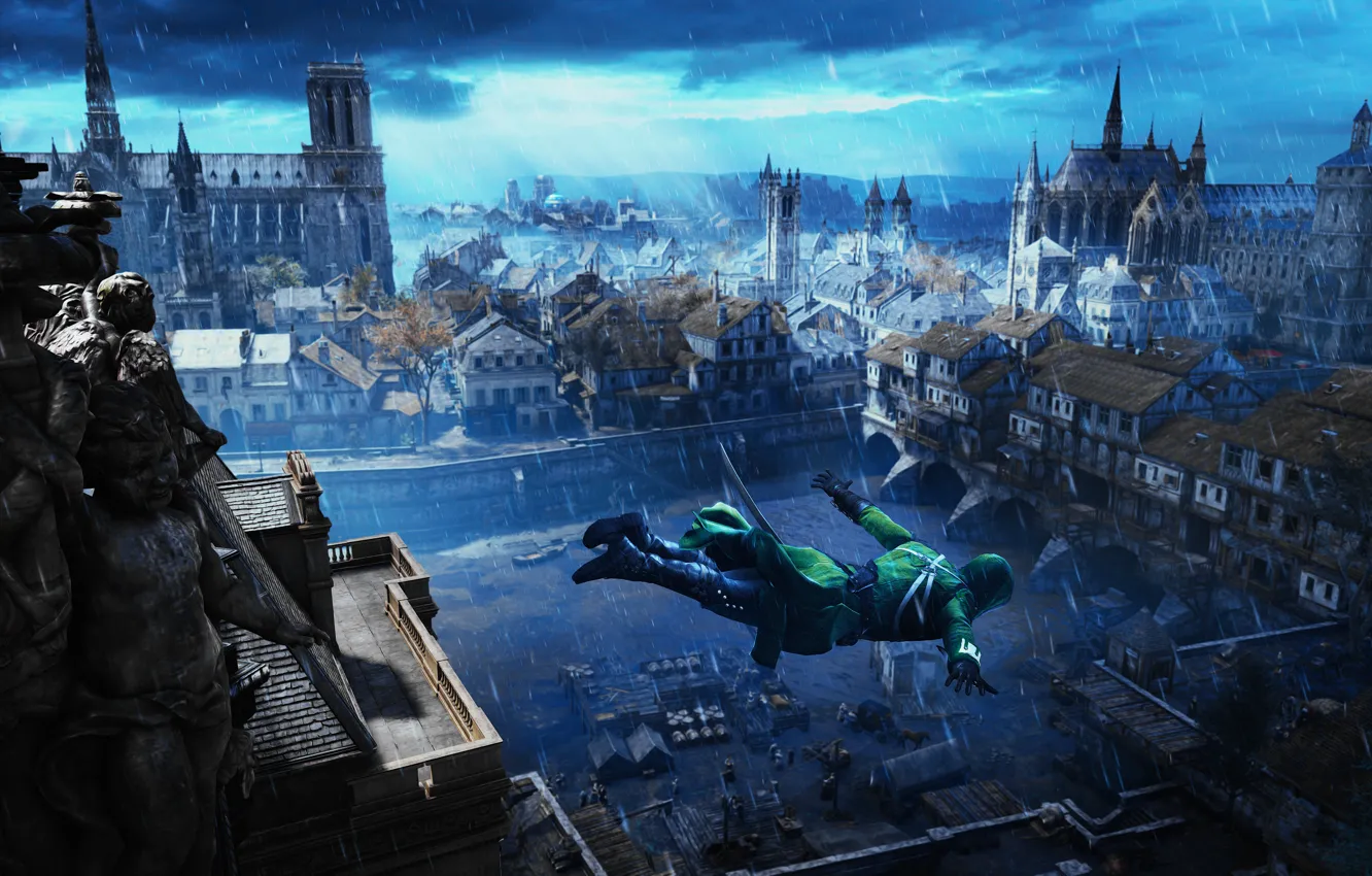 Photo wallpaper look, light, lights, weapons, smoke, the situation, flag, hood