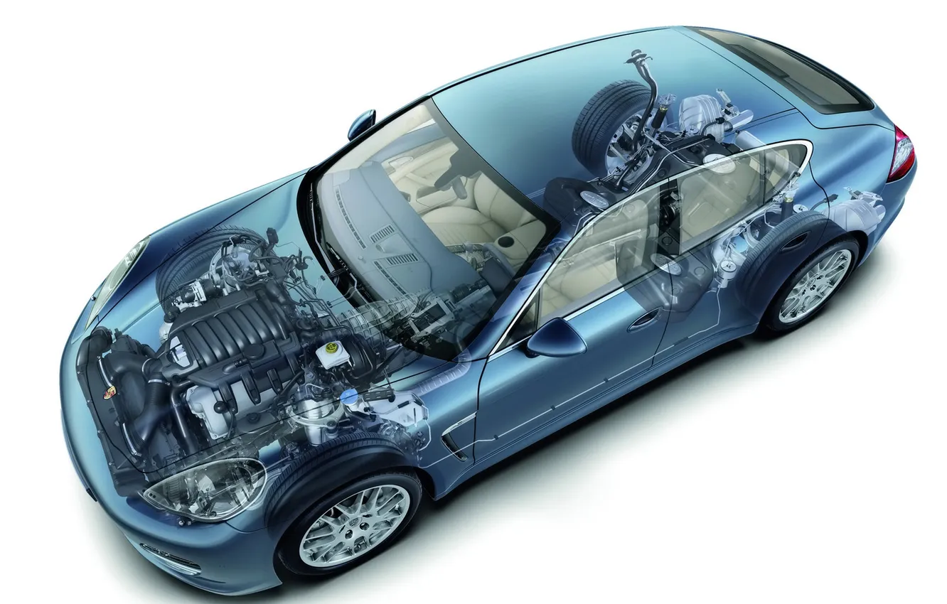 Photo wallpaper transparency, Porsche, Panamera, white background, Turbo