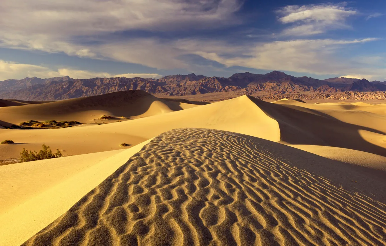 Photo wallpaper mountains, Desert, dunes
