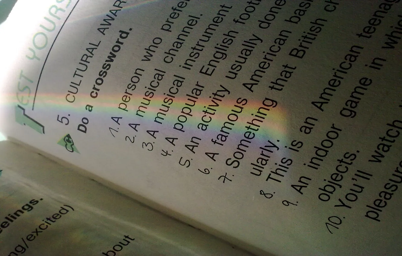 Photo wallpaper mood, rainbow, book, textbooks