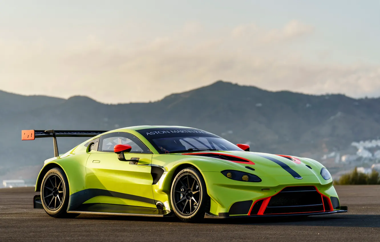 Photo wallpaper Aston Martin, Vantage, front view, 2018, GTE