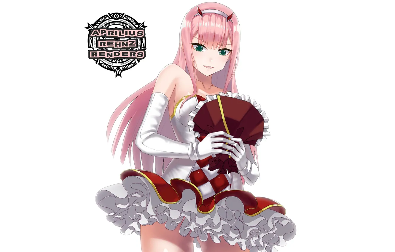 Photo wallpaper girl, bouquet, the bride, 002, Darling In The Frankxx, Cute in France, Zero Two