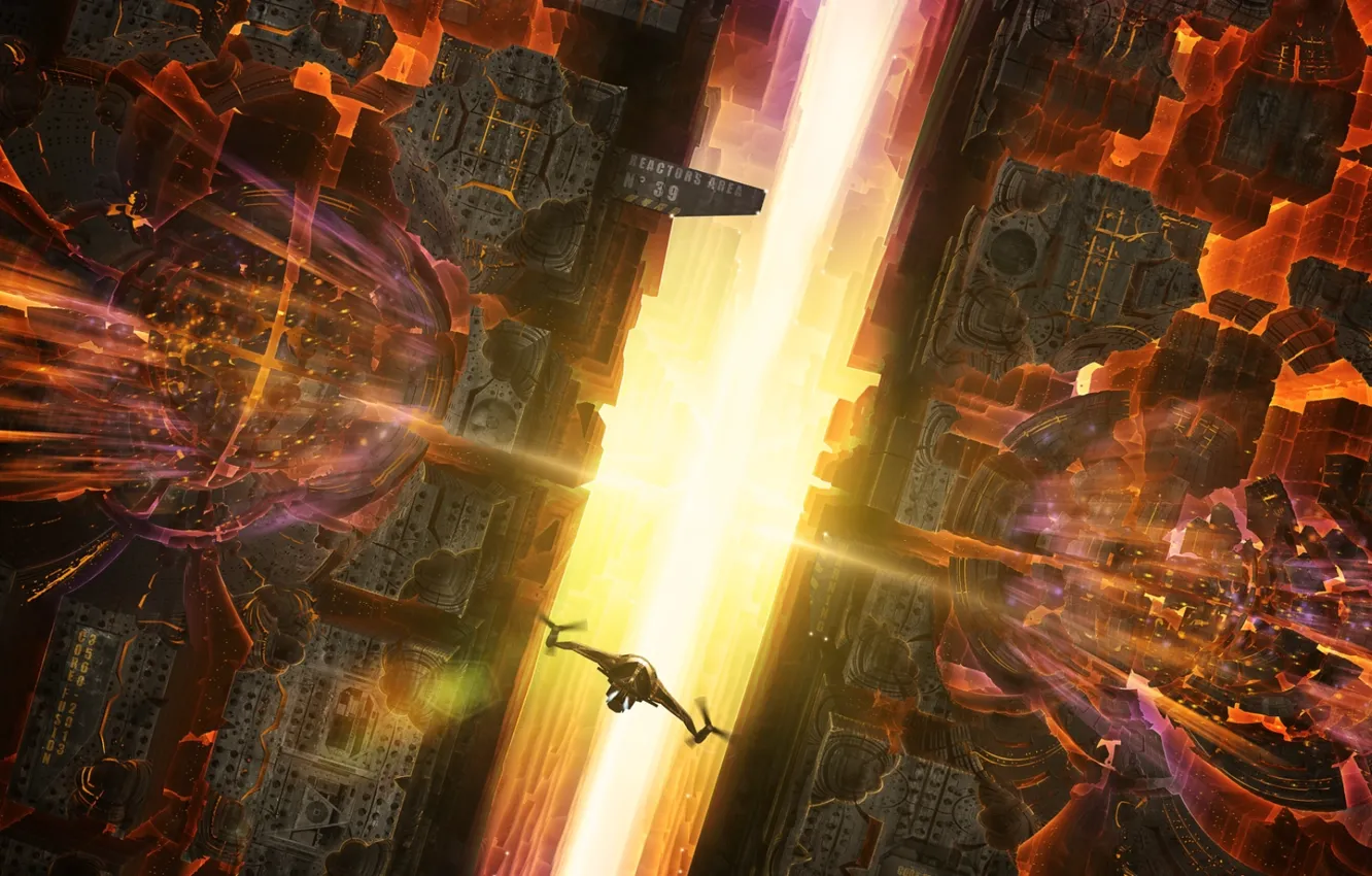 Photo wallpaper Fusion, flight, reactors area