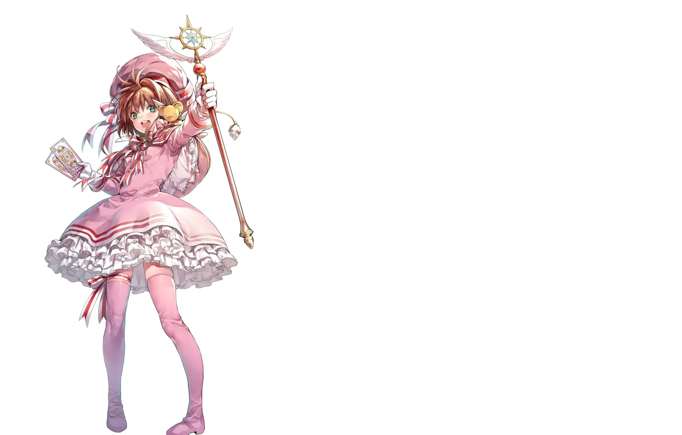 Photo wallpaper smile, girl, Card Captor Sakura, Sakura - collector cards