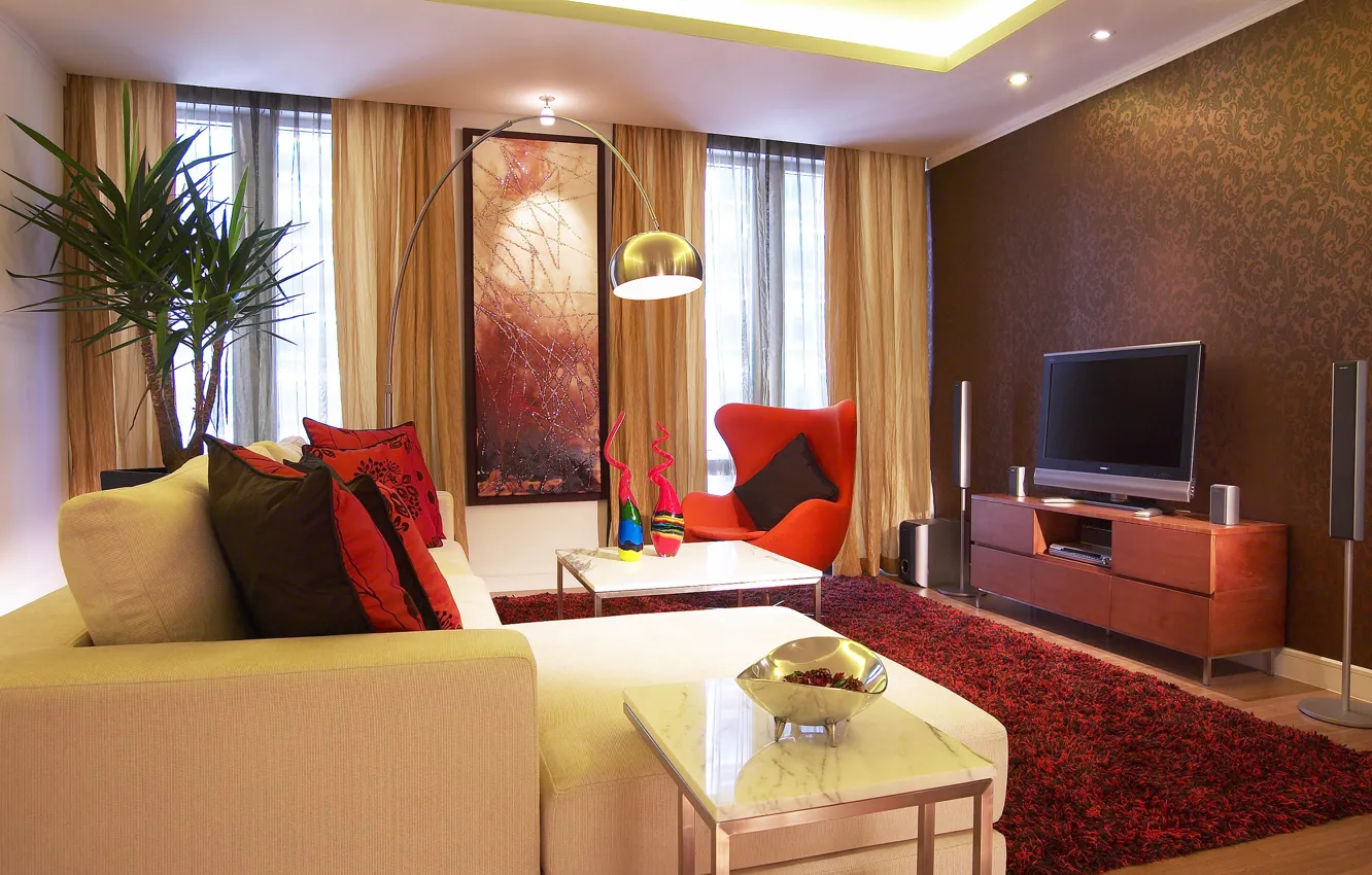 Photo wallpaper design, style, room, interior, living room