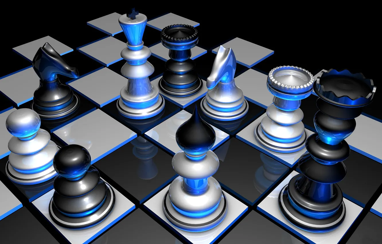 Photo wallpaper the game, color, chess, the volume, figure