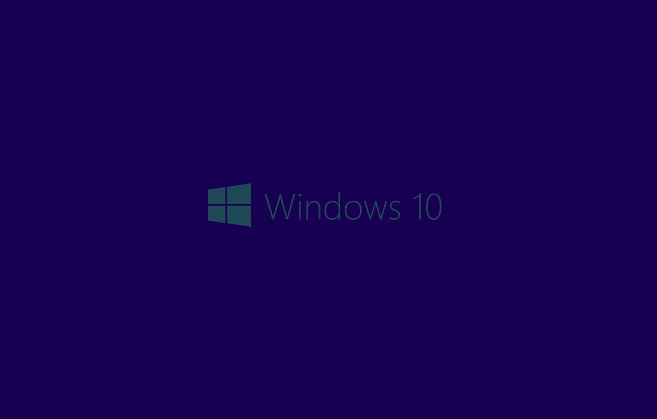 Photo wallpaper blue, background, logo, Windows 10