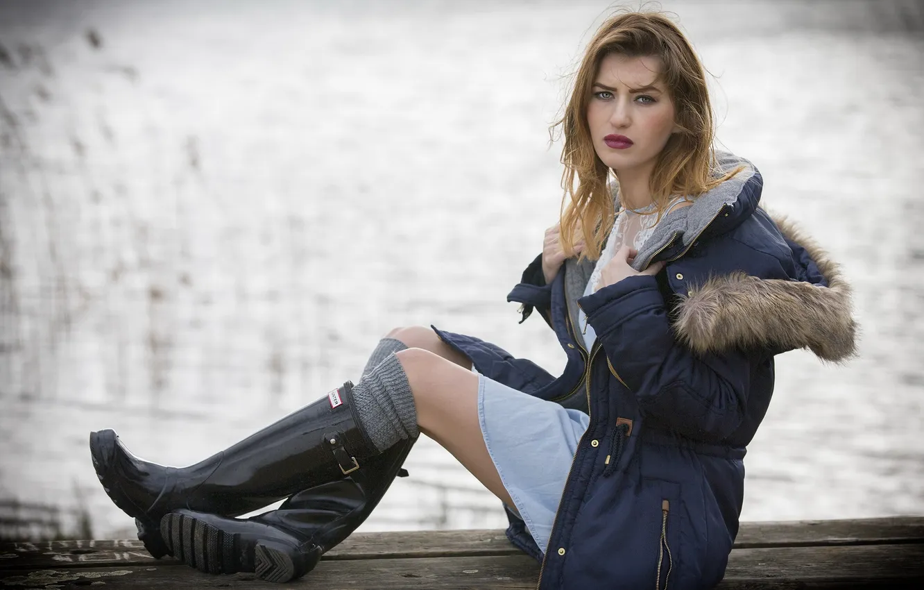 Photo wallpaper look, girl, Monica