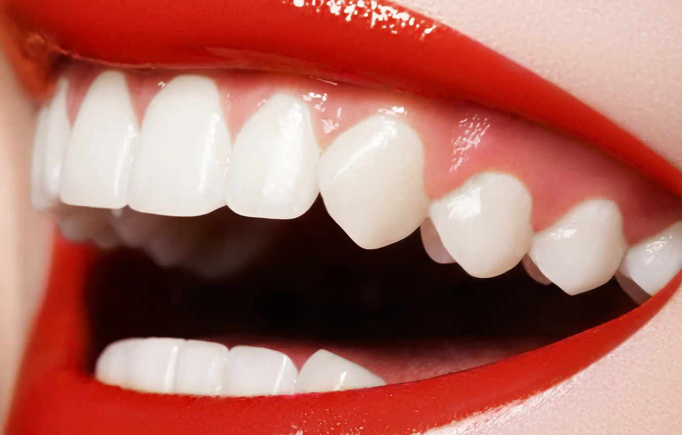 Photo wallpaper smile, lips, teeth