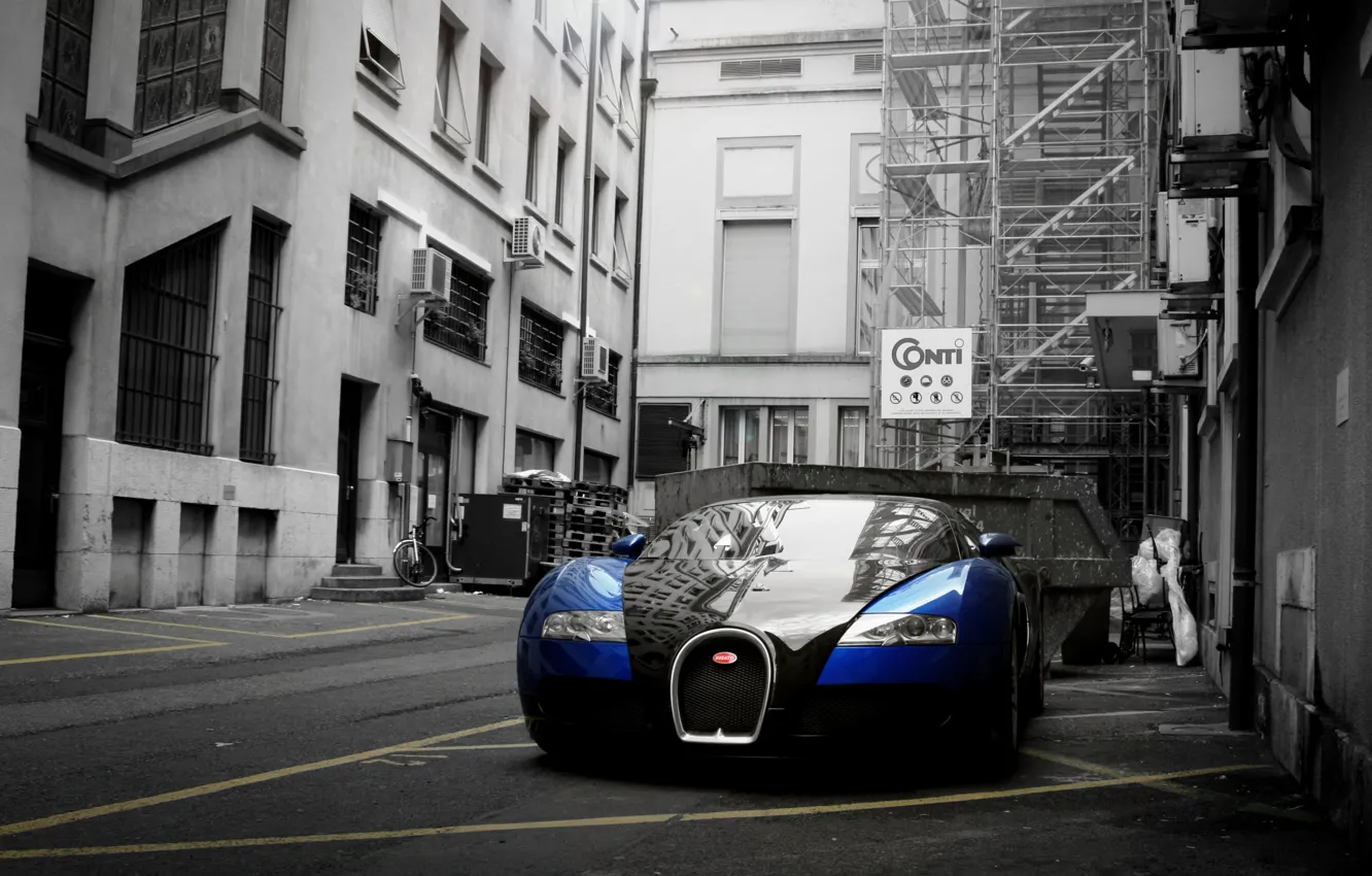 Photo wallpaper veyron, bugatti, lane