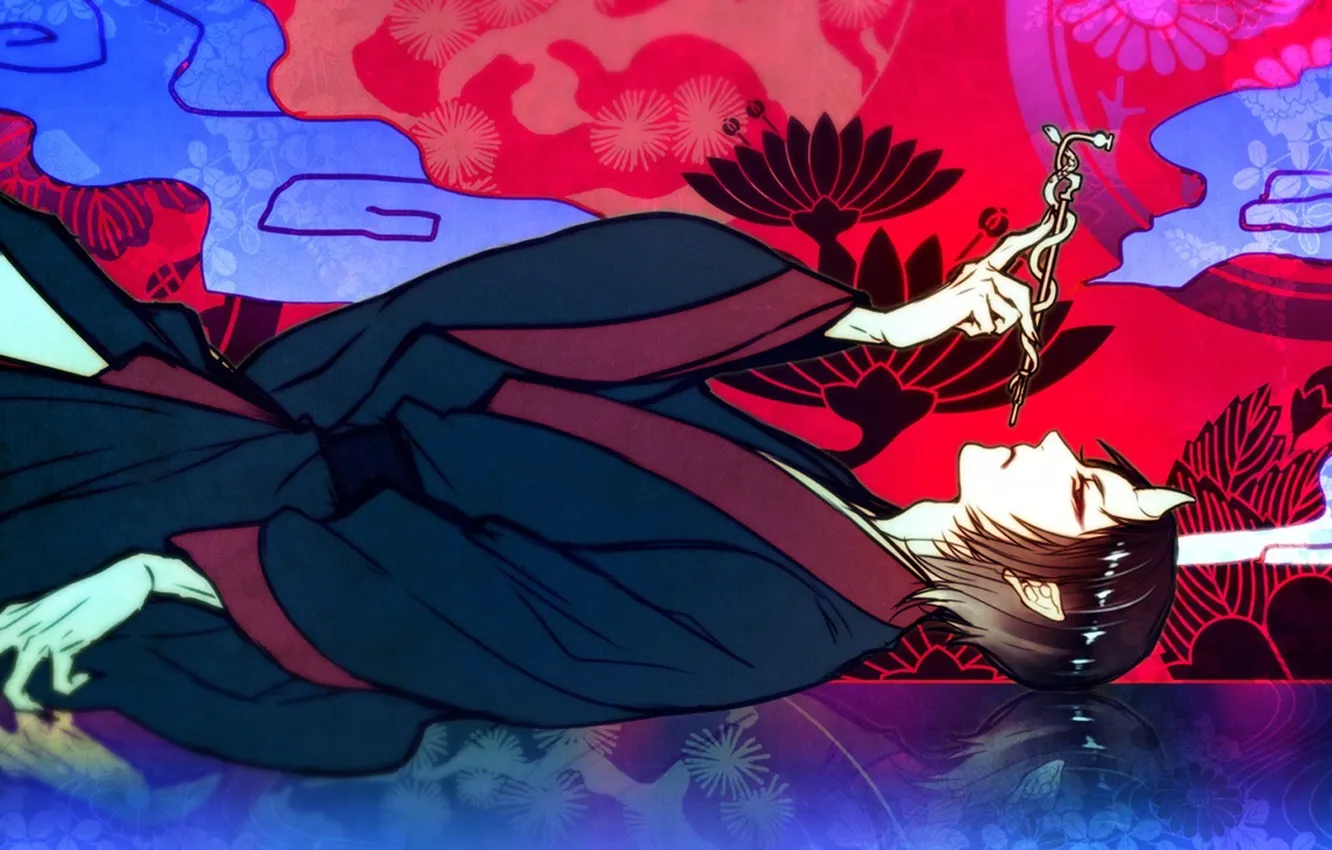 Photo wallpaper look, tube, art, lies, guy, Hoozuki no Reitetsu, Hoozuki, Cold-Blooded Hozuki