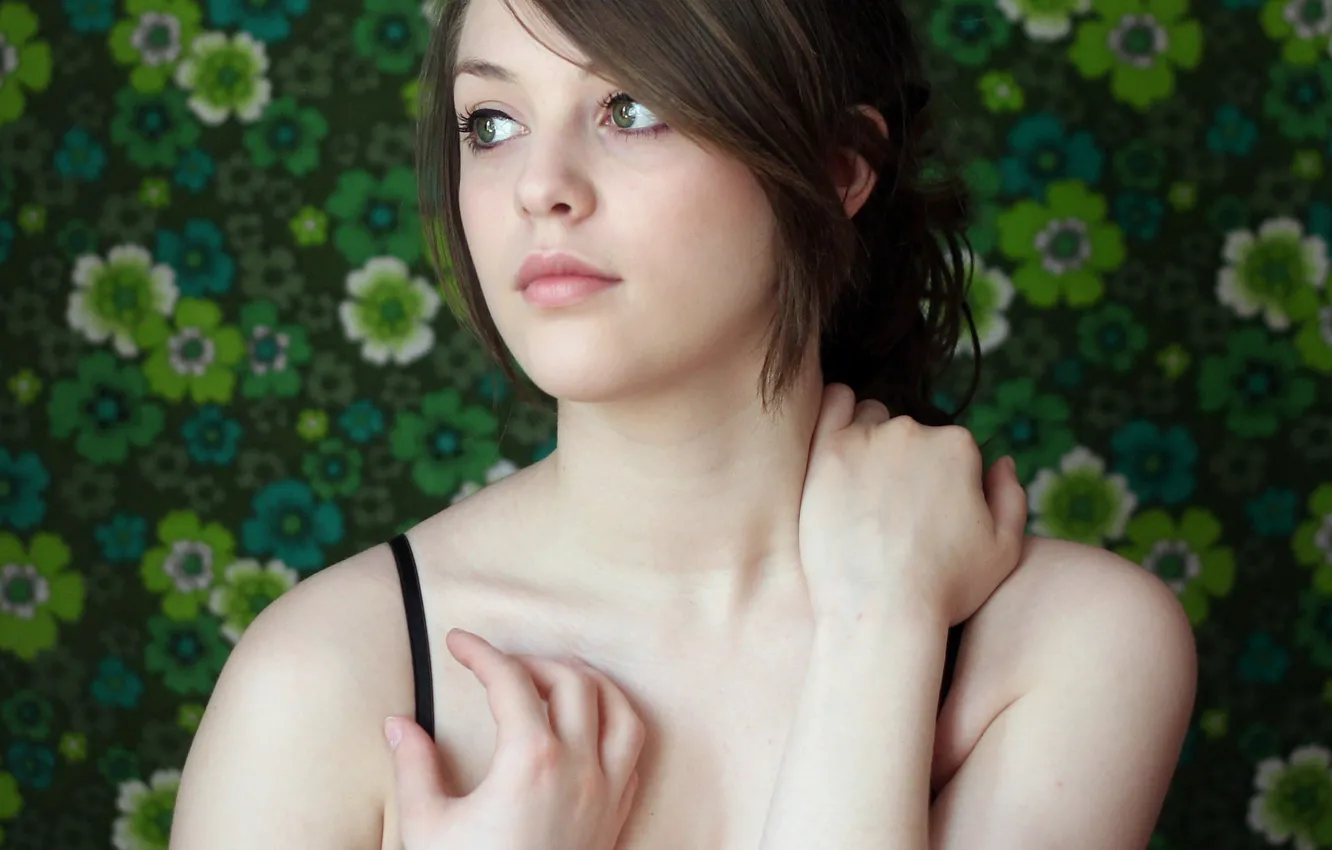 Photo wallpaper eyes, look, green, Wallpaper, British, Imogen