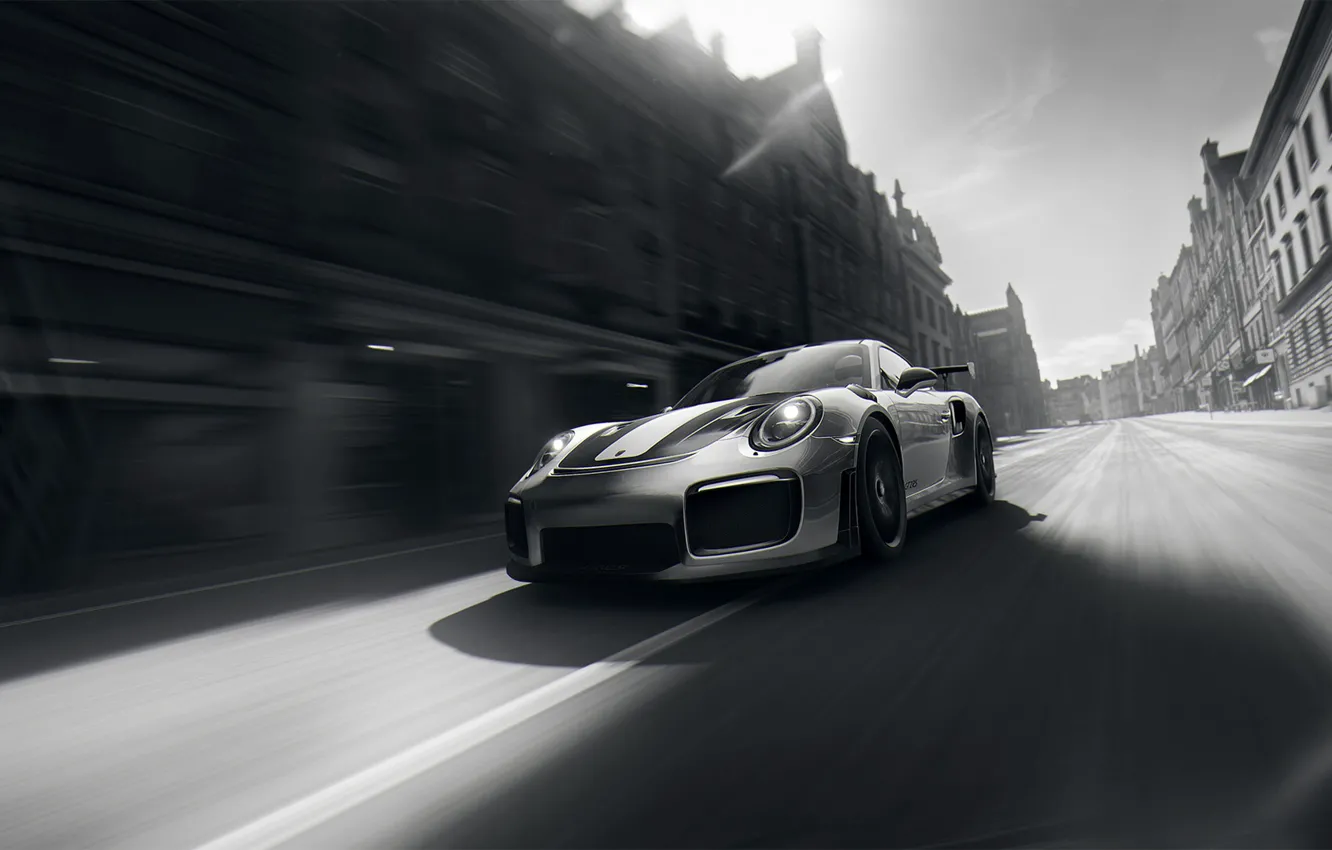 Photo wallpaper Auto, Machine, Car, Porsche 911, Sports car, Sportcar, Game Art, Mikhail Sharov