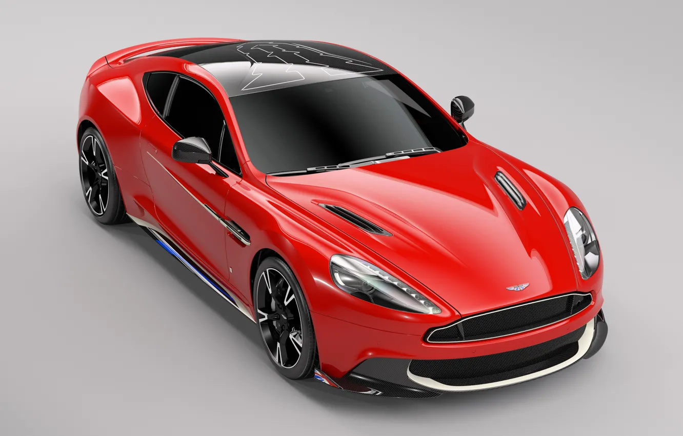 Photo wallpaper logo, wings, car, speed, Aston Martin Vanquish S Red Arrows Edition, Aston Martin, red, Arrow