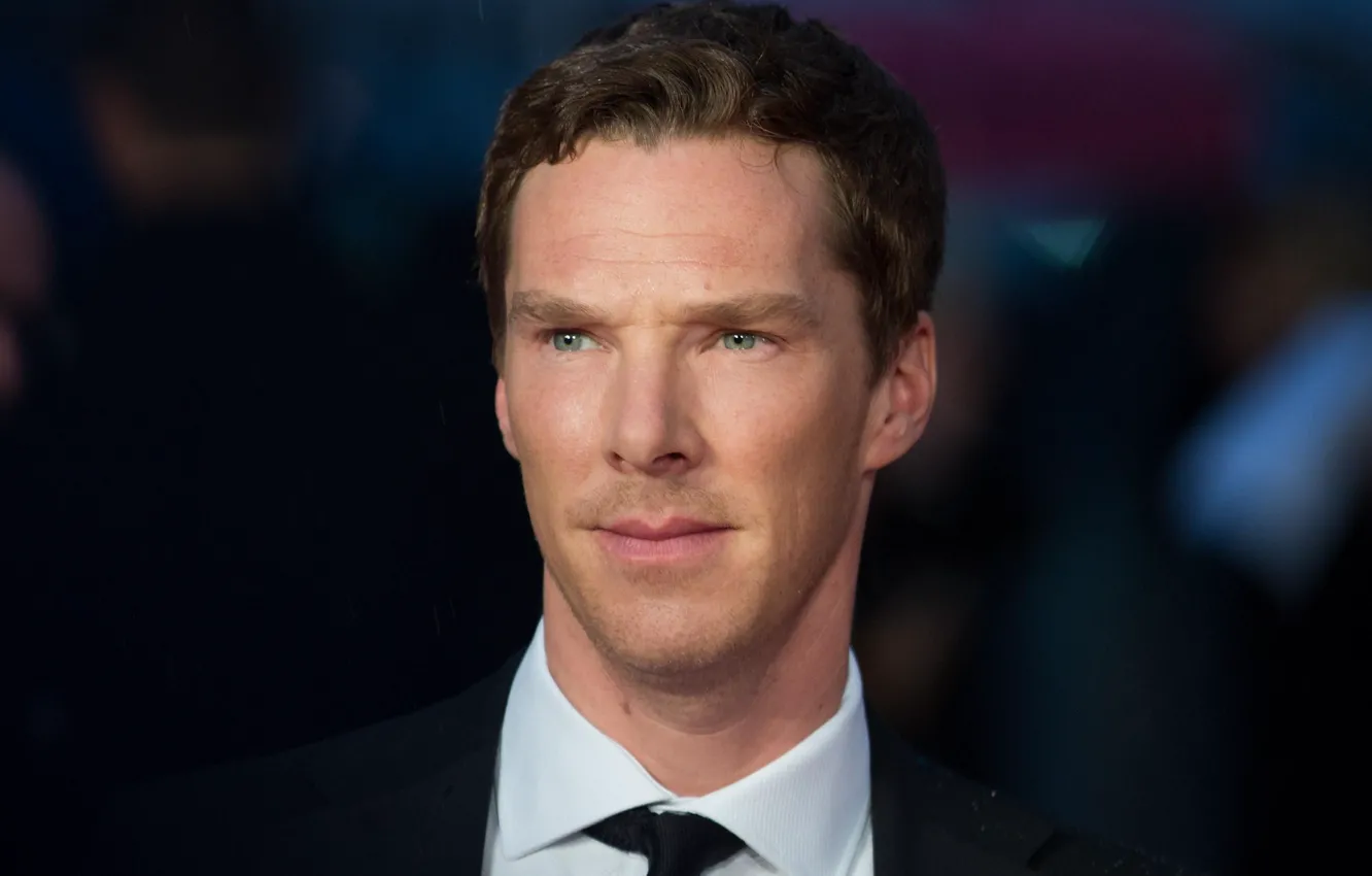 Photo wallpaper look, smile, background, Benedict Cumberbatch, Benedict Cumberbatch, British actor